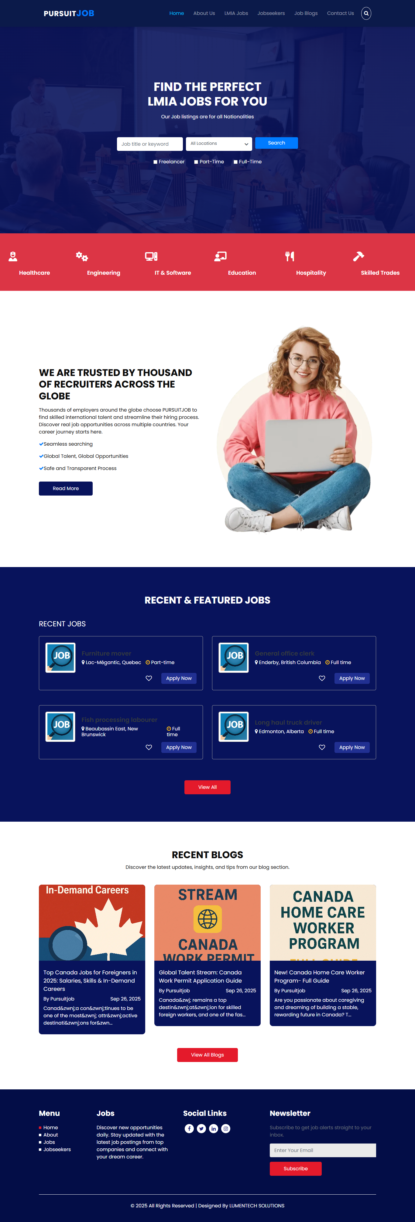 Pursuit Jobs – International Job Listing Website